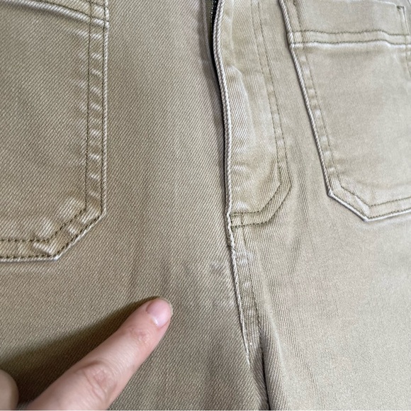 Everlane Womens 4 Tan High Rise Wide Leg Canvas Pocket Hipster Denim Jeans Pants - Picture 8 of 8